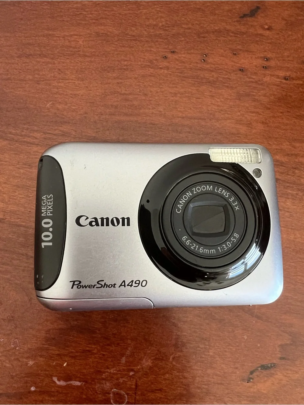 Canon PowerShot A490 Silver and Black Compact Camera